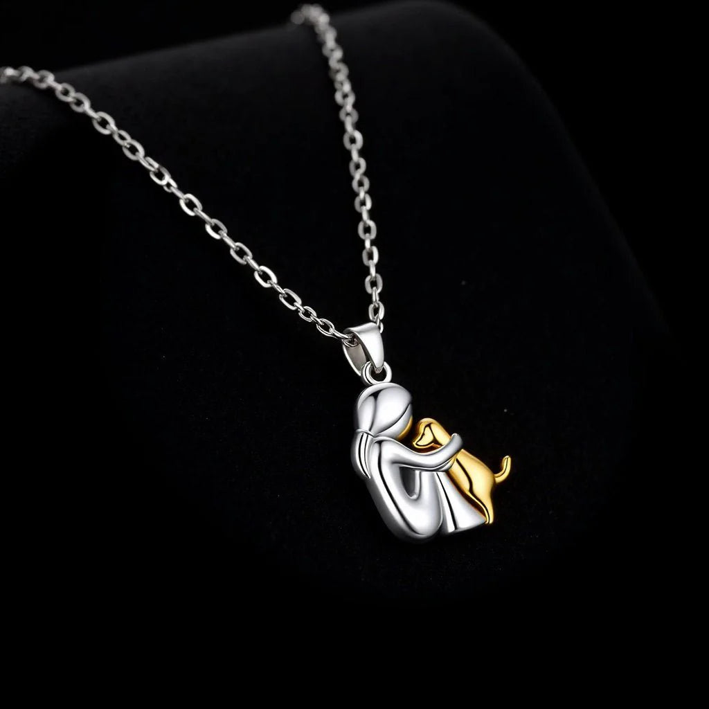 WYNTER - HUG PENDANT WITH MATCHING EARRINGS | SILVER AND GOLD