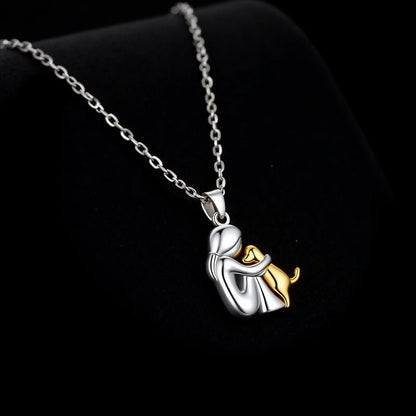 WYNTER - HUG PENDANT WITH MATCHING EARRINGS | SILVER AND GOLD